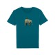 Camiseta azul "Mono y elefante" 