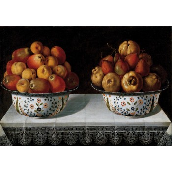Imán "Dos fruteros sobre una mesa" (detalle)