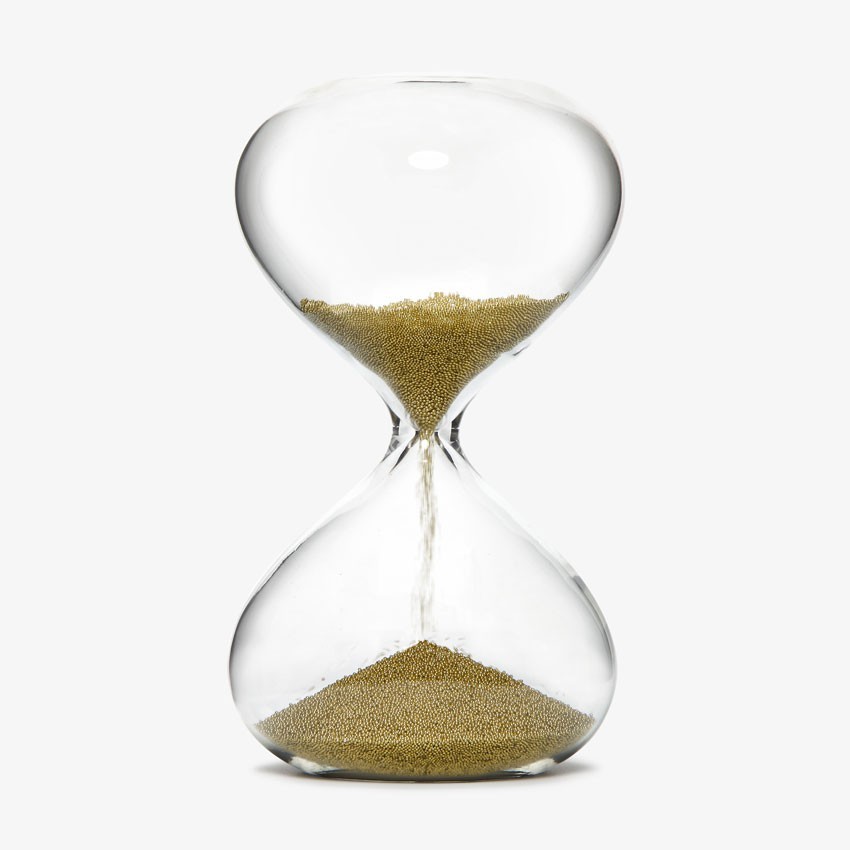 Reloj de arena dorado
