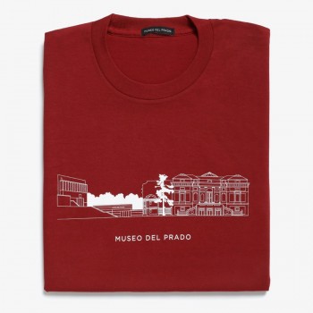 "Museo del Prado Building" Red T-shirt