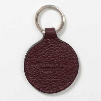 "The Garden of Early Delights" Leather Keyring (burgundy)