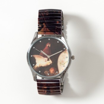 Reloj "Un tibor japonés, frutas y animales" 