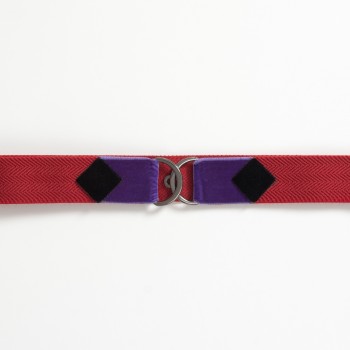 Cinturón de terciopelo "La Virgen de la granada" (rojo)